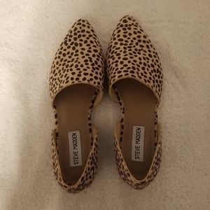 Steve Madden Talent D'orsay Leopard Print Flats sz 7.5